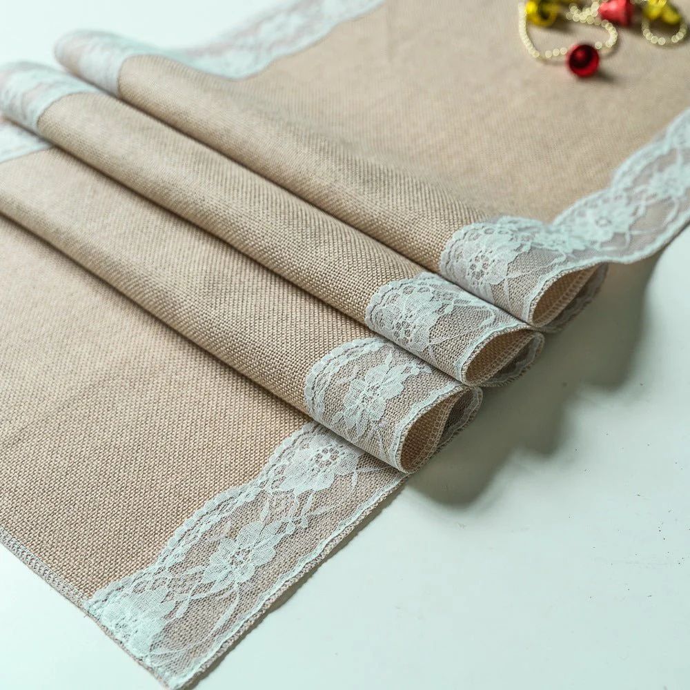 Lisslune | Ornate Blossom Lace Edge Table Runner