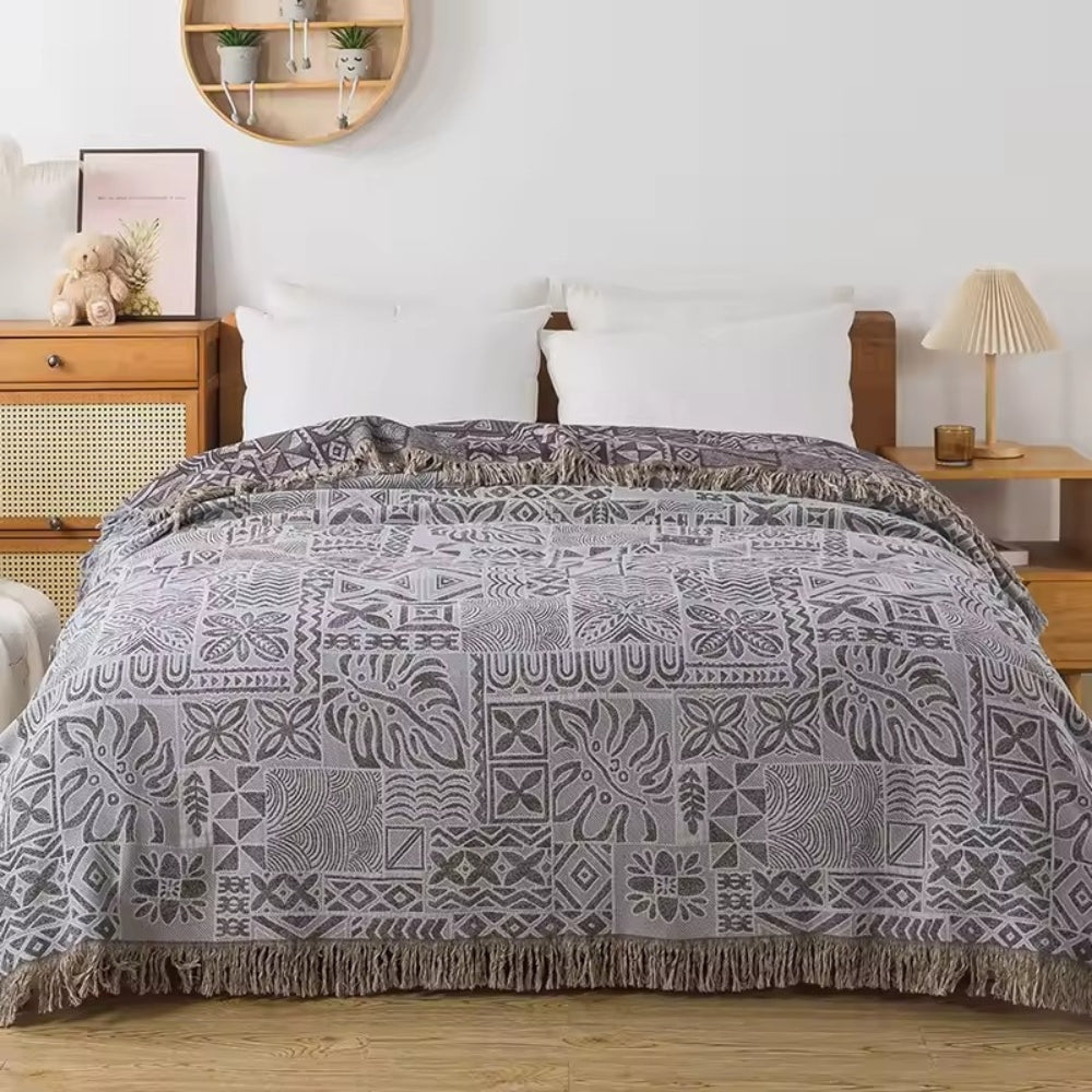 Lisslune | Ornate Blossom Cotton Blanket