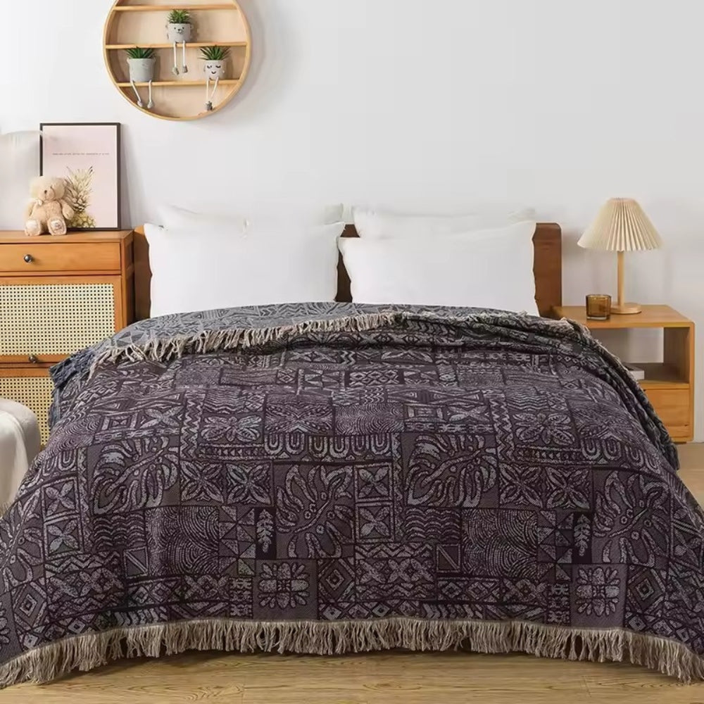 Lisslune | Ornate Blossom Cotton Blanket