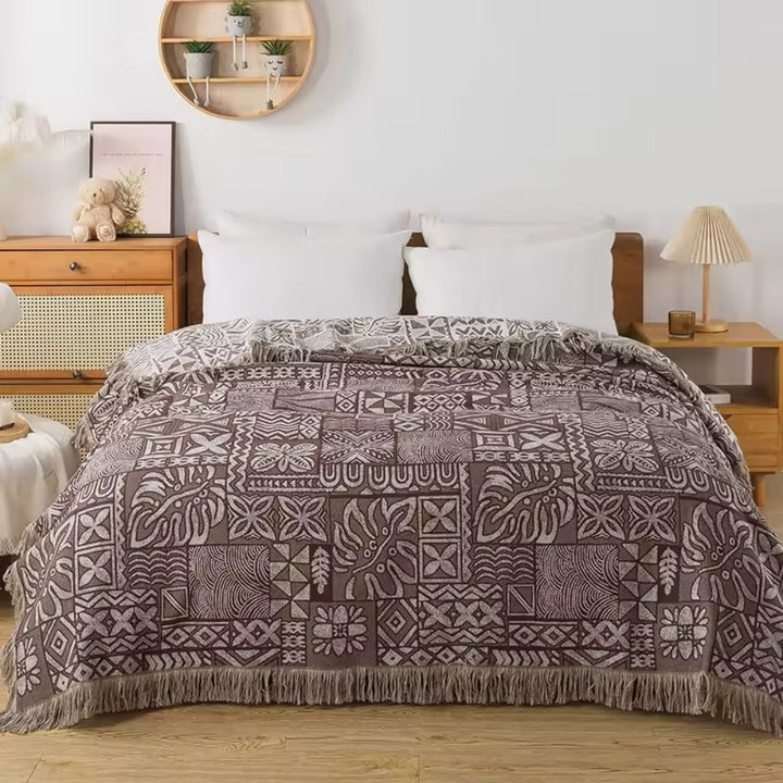 Lisslune | Ornate Blossom Cotton Blanket