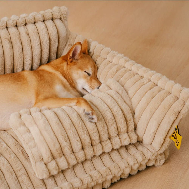 Lisslune | DreamPaw Orthopedic Dog Bed – Sturdy Sleeping Place with Neck Support and Removable Cover