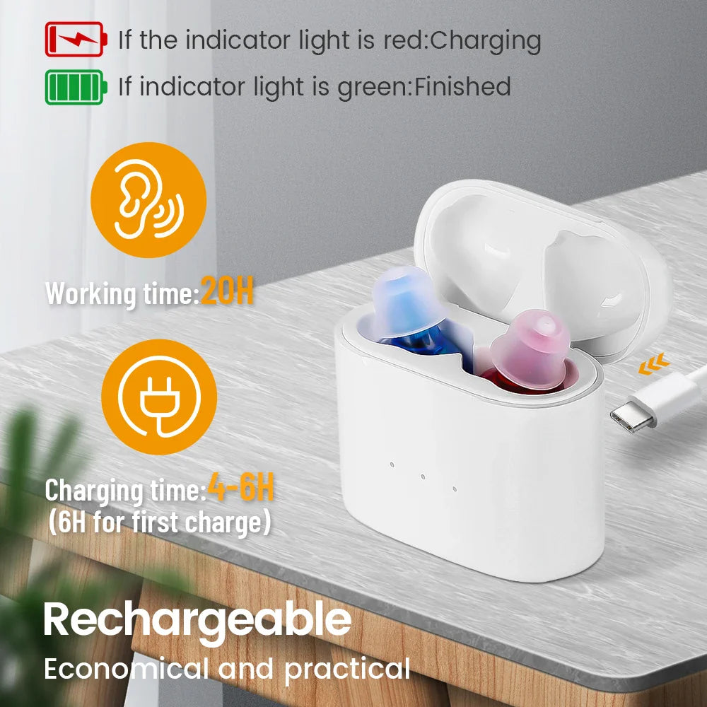 Lisslune | AUDIFINE | Hearing Aid for Seniors | Invisible Sound Amplifier