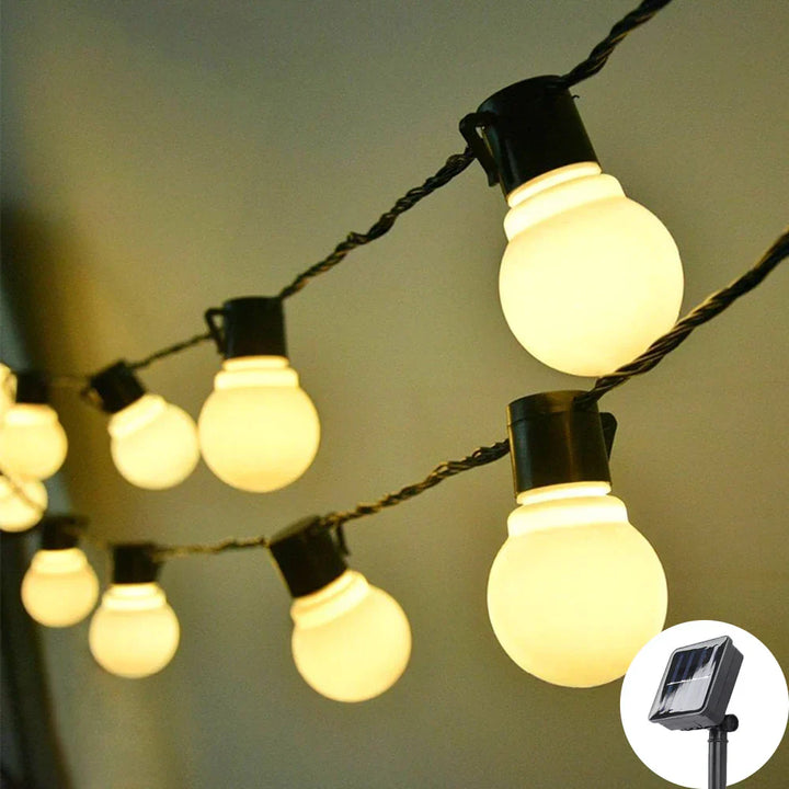 Lisslune | Waterproof Outdoor String Lights - Solar Garden Lighting for Balcony & Terrace