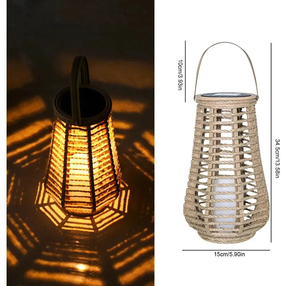 Lisslune | SolarGlow – Rattan outdoor lantern