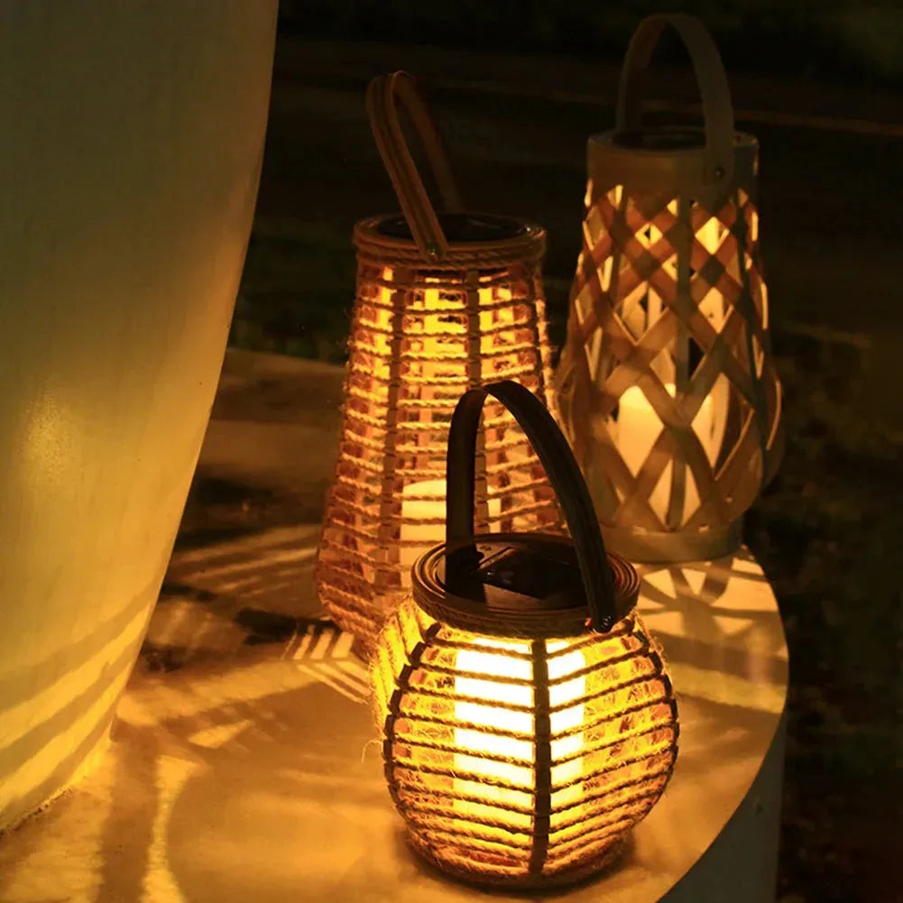 Lisslune | SolarGlow – Rattan outdoor lantern