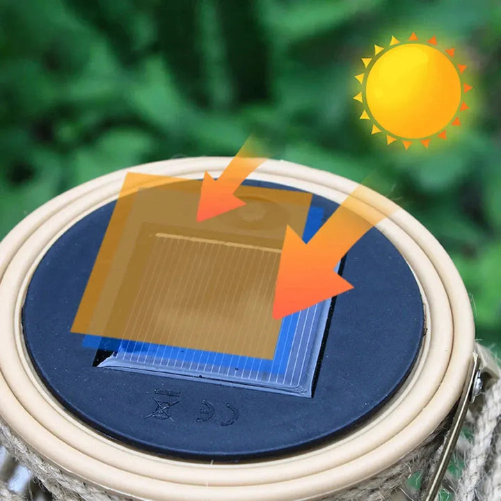 Lisslune | SolarGlow – Rattan outdoor lantern