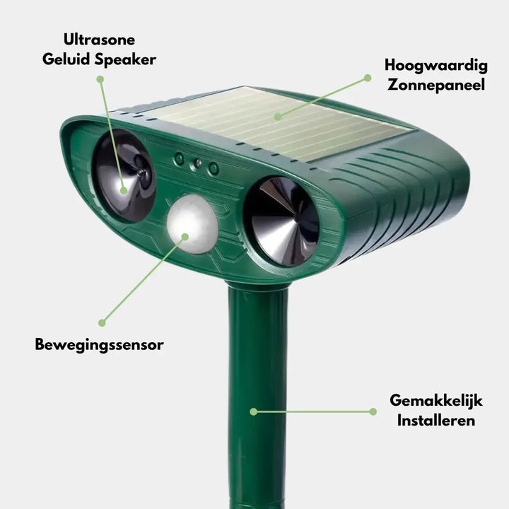 Lisslune | Solar-powered Animal Repeller with Ultrasound