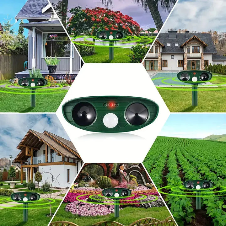 Lisslune | Solar-powered Animal Repeller with Ultrasound