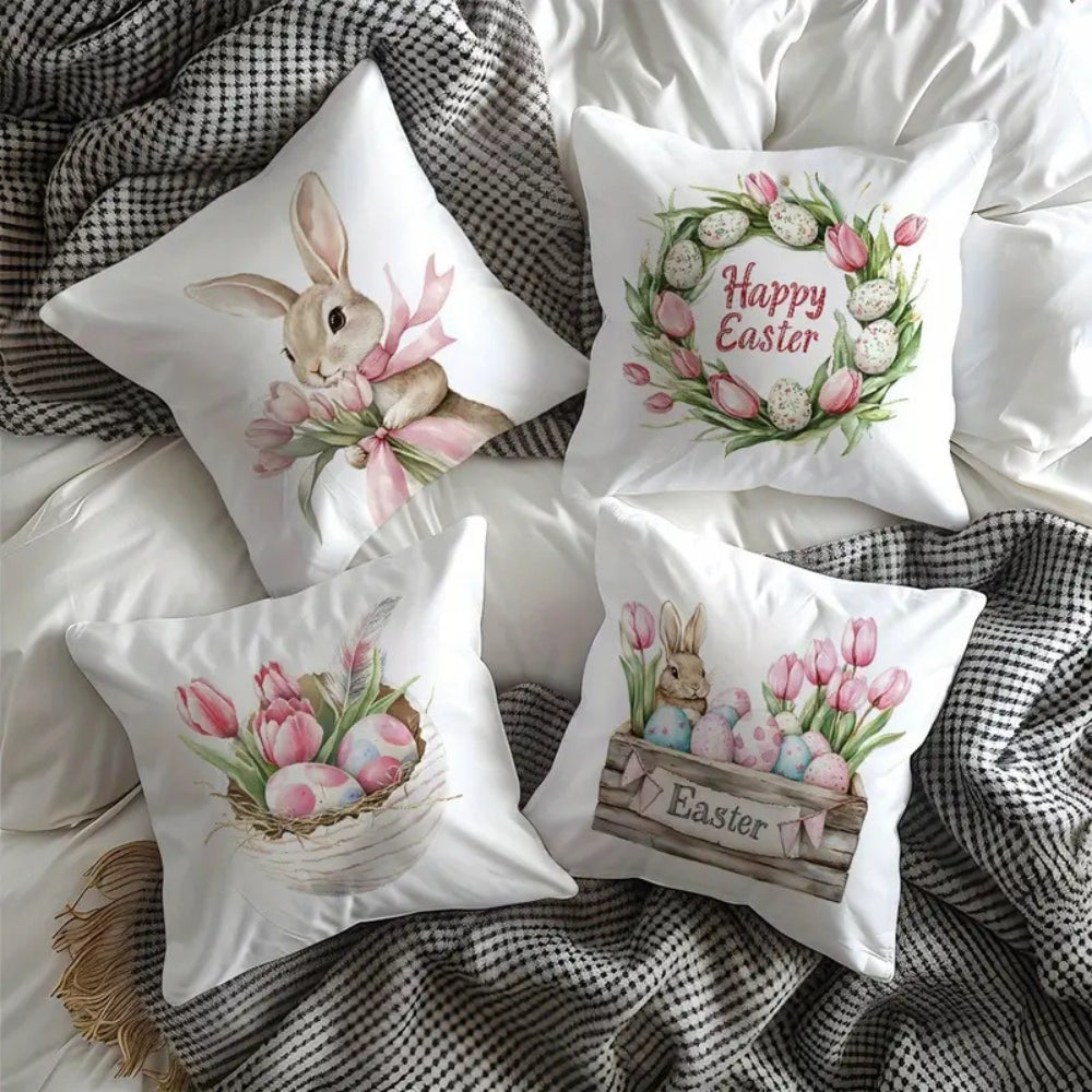 Lisslune | Lulune Spring Easter Cushion Covers | 4pcs Set