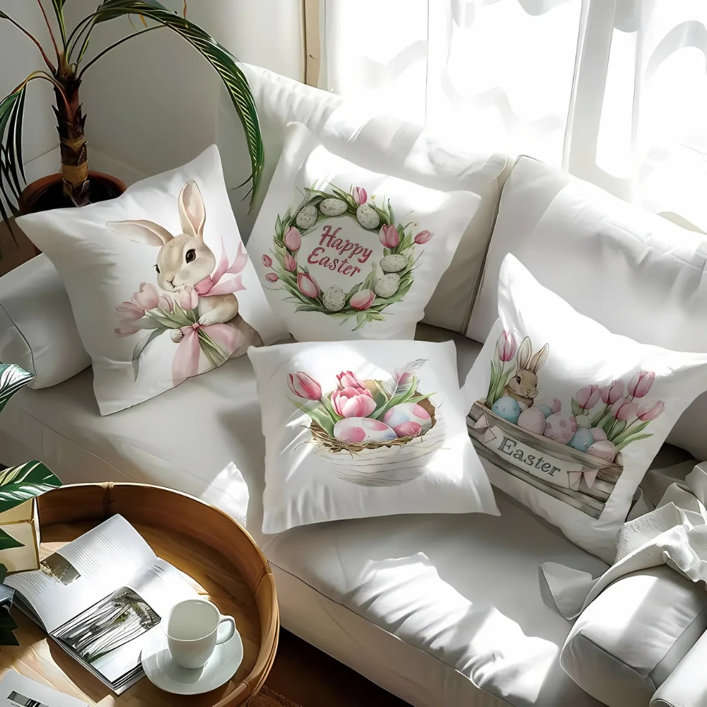 Lisslune | Lulune Spring Easter Cushion Covers | 4pcs Set