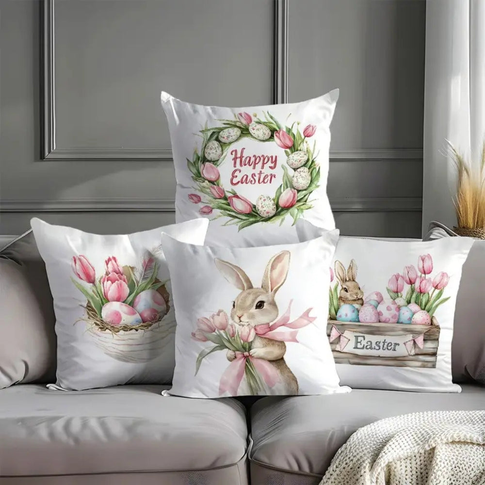 Lisslune | Lulune Spring Easter Cushion Covers | 4pcs Set
