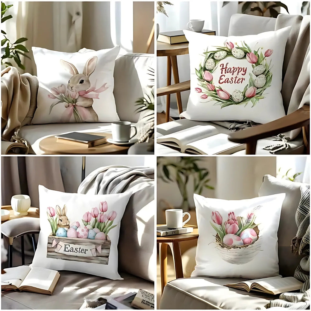 Lisslune | Lulune Spring Easter Cushion Covers | 4pcs Set