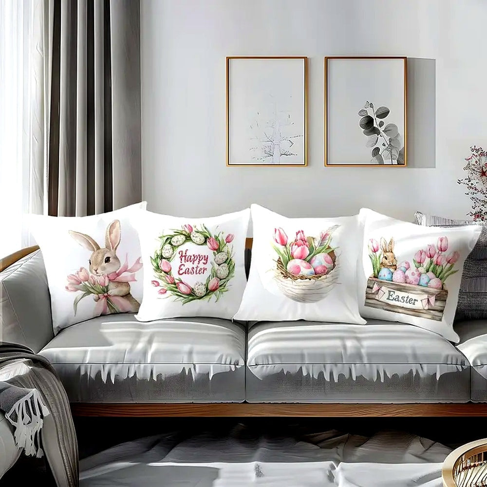 Lisslune | Lulune Spring Easter Cushion Covers | 4pcs Set