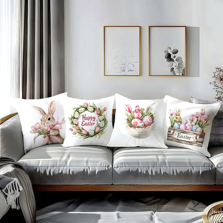 Lisslune | Lulune Spring Easter Cushion Covers | 4pcs Set