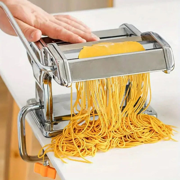 Lisslune | Compact Stainless Steel Pasta Maker with 6 Adjustable Thickness Levels