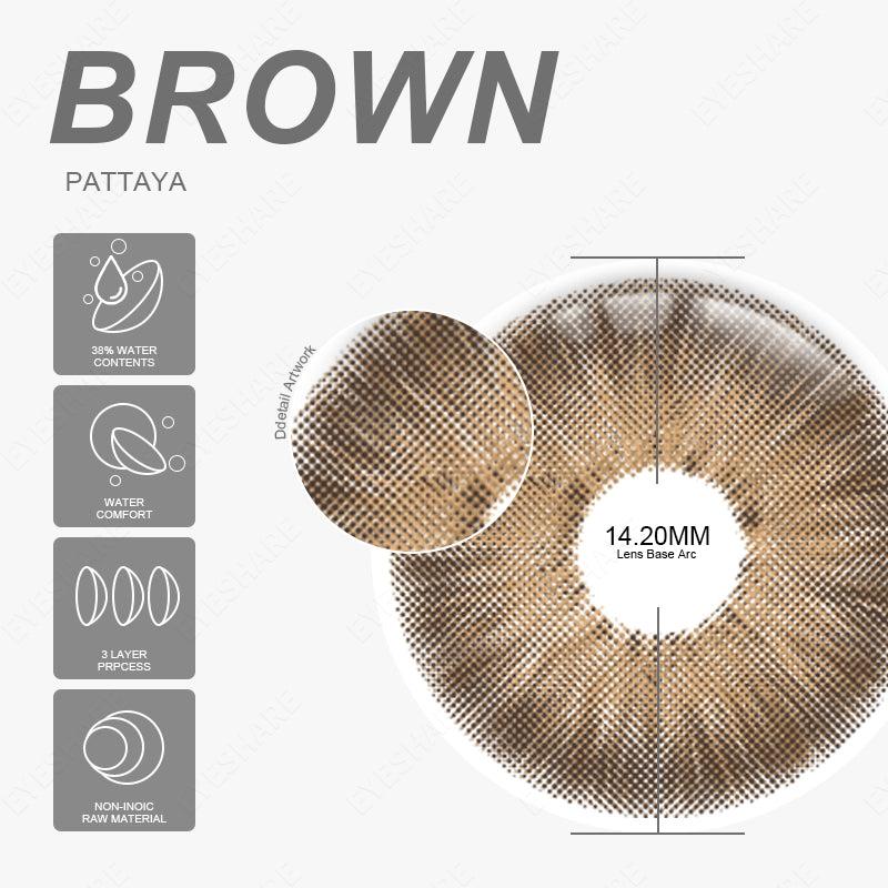 Rynx Pattaya Brown 14.2mm 1 Pair | 1 Year