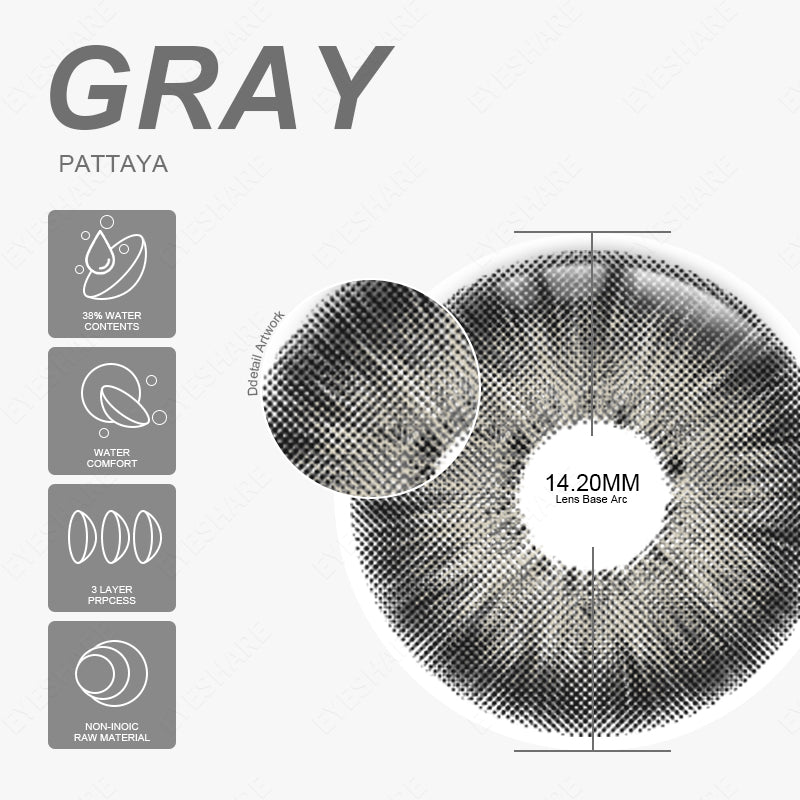 Rynx Pattaya Gray 14.2mm 1 Pair | 1 Year