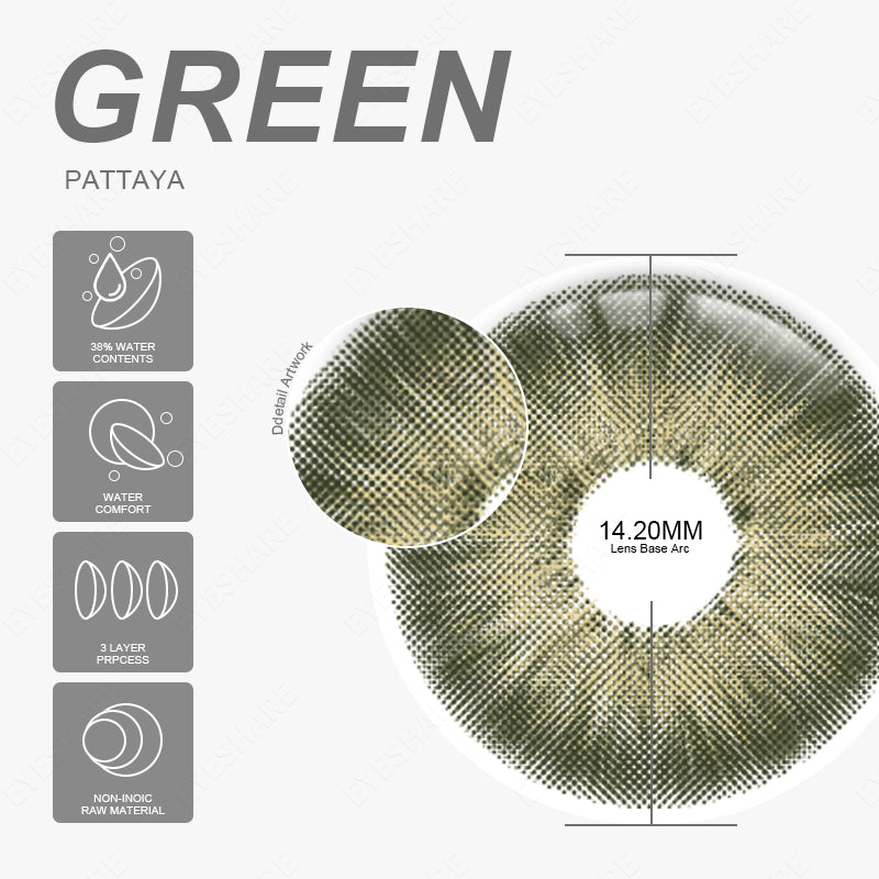 Rynx Pattaya Green 14.2mm 1 Pair | 1 Year
