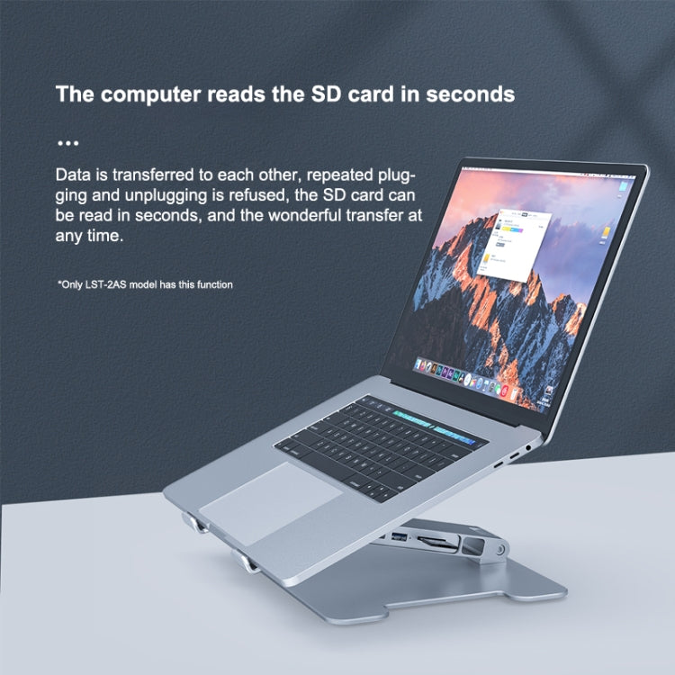 Lisslune | ORICO LST-2AS Multifunctional Aluminum Alloy Laptop Notebook Riser Folding Stand Holder