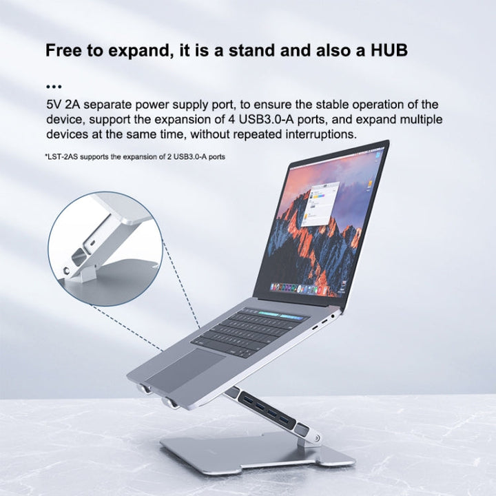 Lisslune | ORICO LST-4A Multifunctional Aluminum Alloy Laptop Notebook Height Adjustable Foldable Stand Holder
