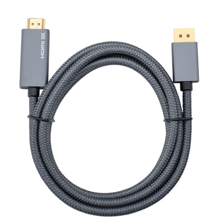Lisslune | DisplayPort Plug to HDMI Plug 8K 30Hz HD Braided Adapter Cable, Cable Length: 3m