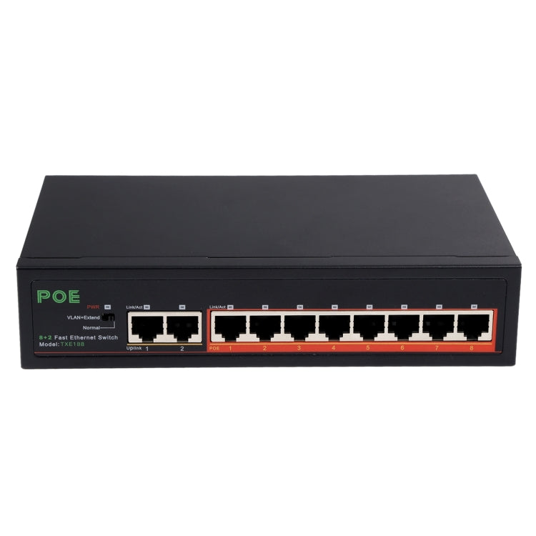 Lisslune | 8 Ports 10/100Mbps POE Switch IEEE802.3af Power Over Ethernet Network Switch for IP Camera VoIP Phone AP Devices