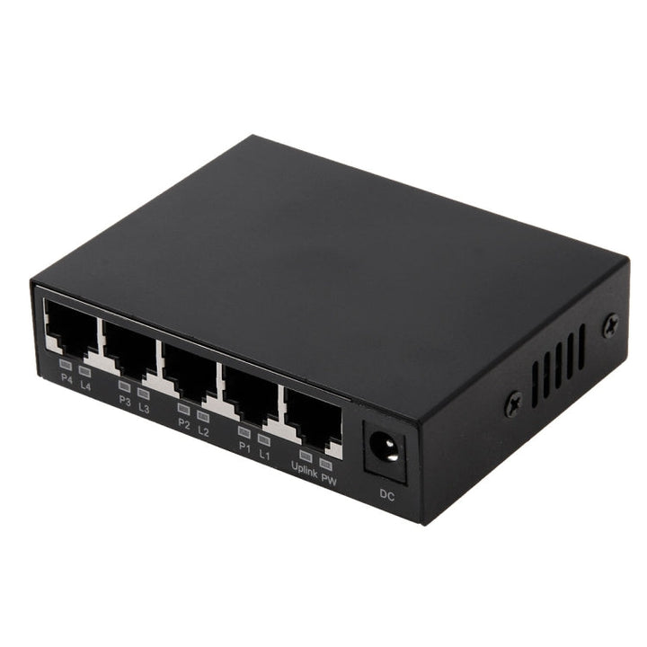 Lisslune | 5 Ports 10/100Mbps POE Switch IEEE802.3af Power Over Ethernet Network Switch for IP Camera VoIP Phone AP Devices