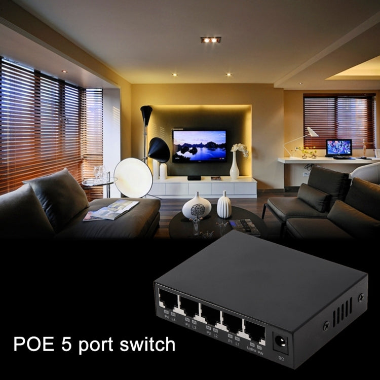 Lisslune | 5 Ports 10/100Mbps POE Switch IEEE802.3af Power Over Ethernet Network Switch for IP Camera VoIP Phone AP Devices