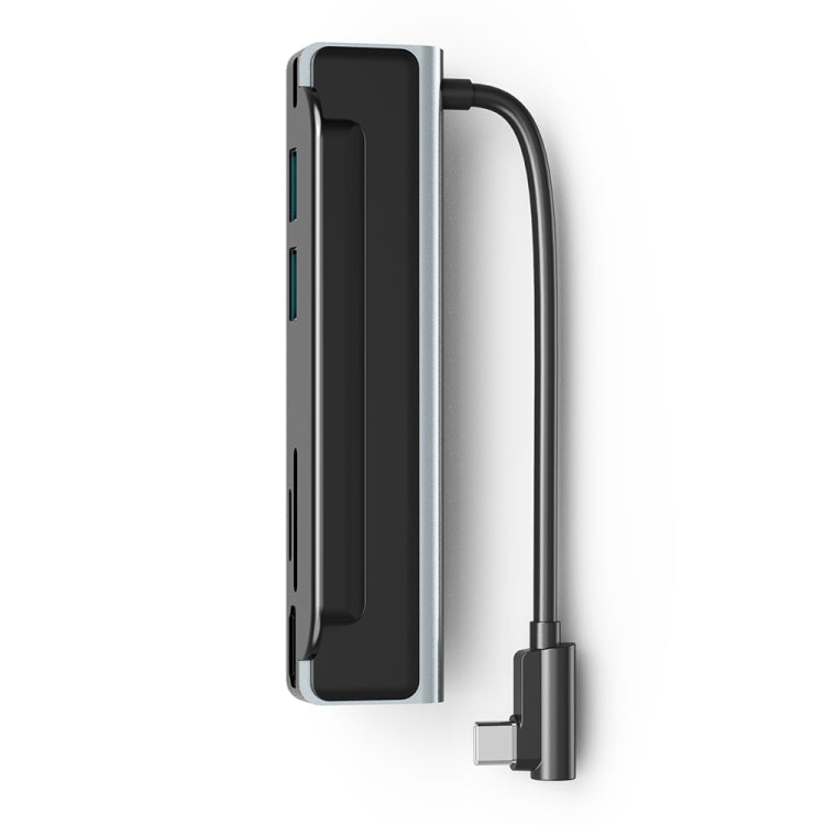 Lisslune | AD-065 6 in 1 USB-C / Type-C to 4K HDMI + SD / TF card slot + Type-C + 2 USB 3.0 Back Clip Style Multifunctional Docking Station HUB