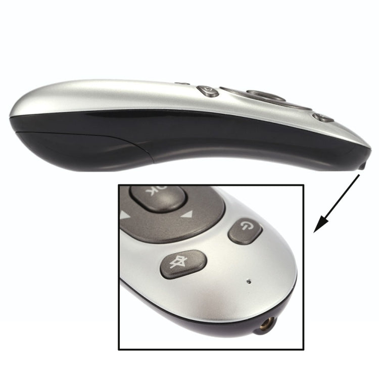 Lisslune | PR-07 2.4G Multifunctional 6-Axis Gyroscope PC Wireless Presentation Remote PPT Presentation Air Mouse, Supports Windows XP / Vista / Win7 / Win8 / Android 4.0 and above, Effective Range: 15m (Gray)