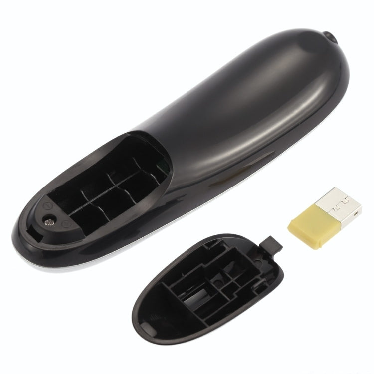 Lisslune | PR-07 2.4G Multifunctional 6-Axis Gyroscope PC Wireless Presentation Remote PPT Presentation Air Mouse, Supports Windows XP / Vista / Win7 / Win8 / Android 4.0 and above, Effective Range: 15m (Gray)