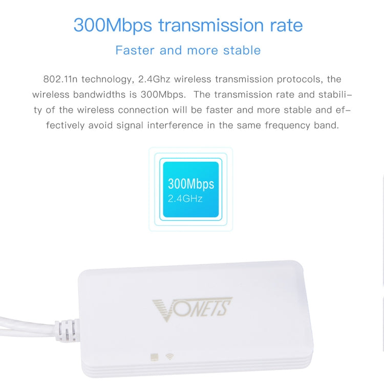 Lisslune | VONETS VAP11G-500S High Power CPE 20dbm Mini WiFi 300Mbps Bridge WiFi Repeater Signal Booster, Outdoor Wireless Point to Point, No Obstacles (White)
