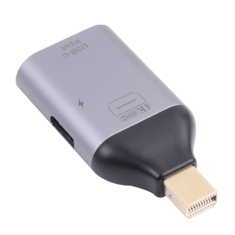 Lisslune | 2 in 1 4K 60Hz Mini DP Male to USB-C / Type-C Charging + USB-C / Type-C Female Adapter