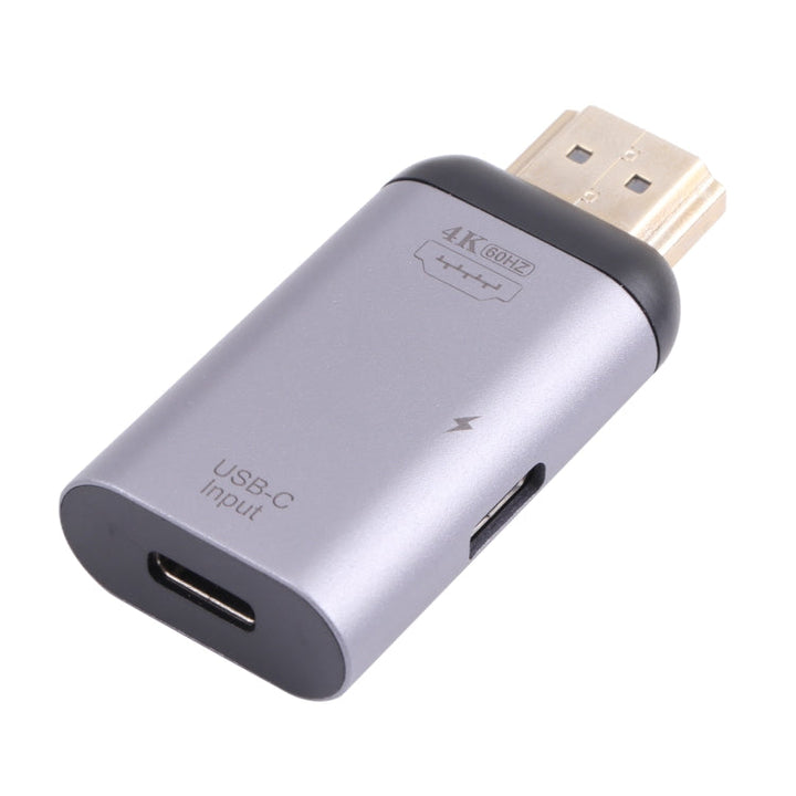 Lisslune | 2 in 1 4K 60Hz HDMI plug to USB-C / Type-C charging + USB-C / Type-C socket adapter