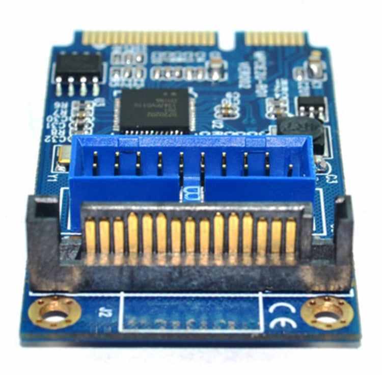 Lisslune | MINI PCI-E to USB 3.0 Front 19 Pin Desktop PC Expansion Card (Blue)