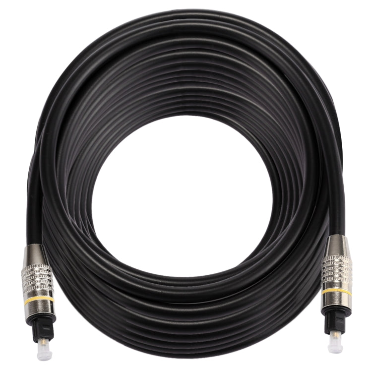 Lisslune | 20m OD6.0mm nickel-plated metal head Toslink male to male digital optical audio cable