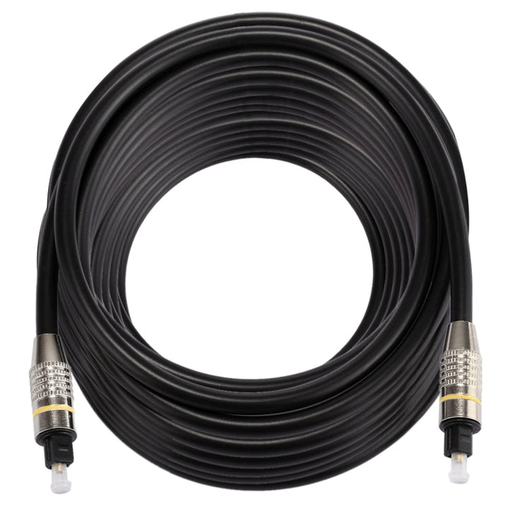 Lisslune | 20m OD6.0mm nickel-plated metal head Toslink male to male digital optical audio cable