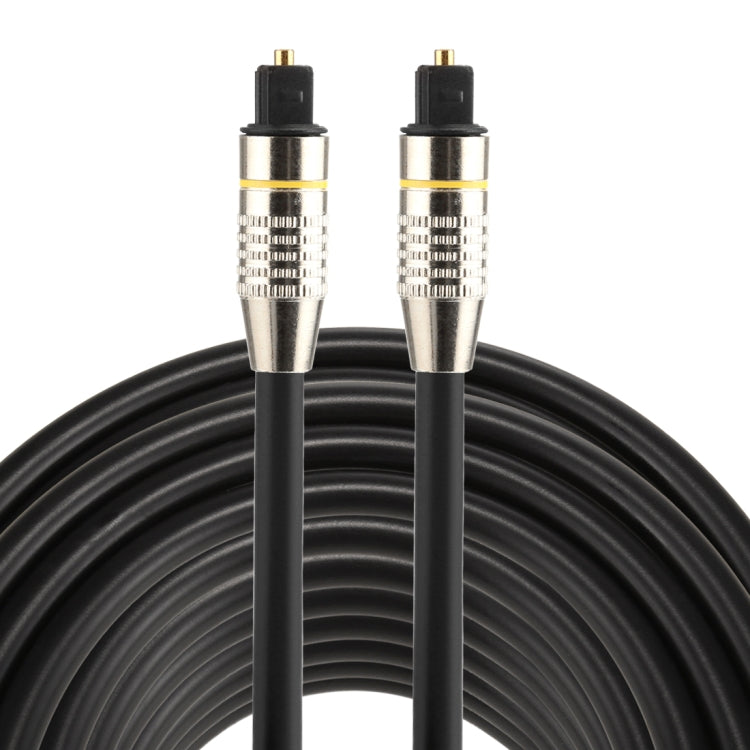 Lisslune | 25m OD6.0mm nickel-plated metal head Toslink plug to plug digital optical audio cable