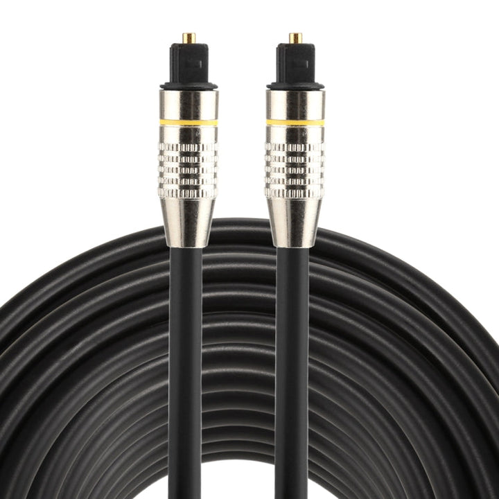 Lisslune | 25m OD6.0mm nickel-plated metal head Toslink plug to plug digital optical audio cable