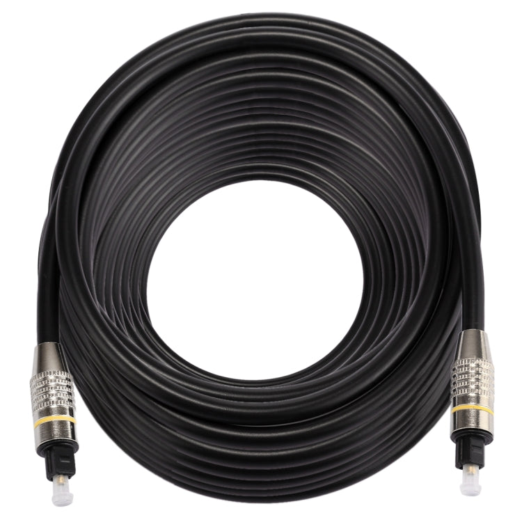 Lisslune | 25m OD6.0mm nickel-plated metal head Toslink plug to plug digital optical audio cable