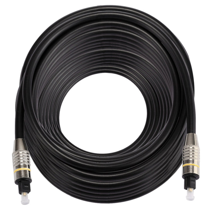Lisslune | 25m OD6.0mm nickel-plated metal head Toslink plug to plug digital optical audio cable