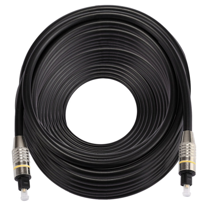 Lisslune | 30m OD6.0mm nickel-plated metal head Toslink male to male digital optical audio cable