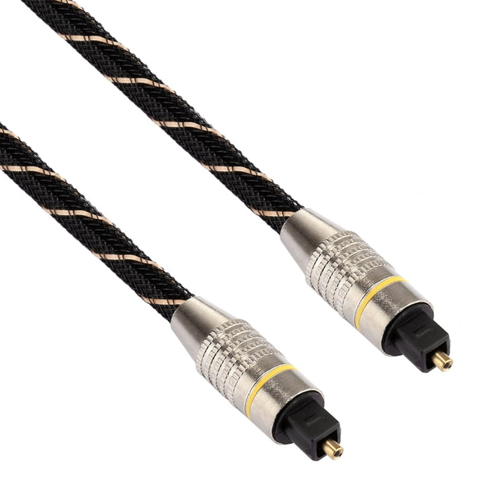Lisslune | 15m OD6.0mm gold-plated metal head braided network cable Toslink male to male digital optical audio cable