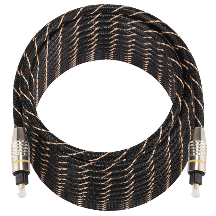 Lisslune | 15m OD6.0mm gold-plated metal head braided network cable Toslink male to male digital optical audio cable