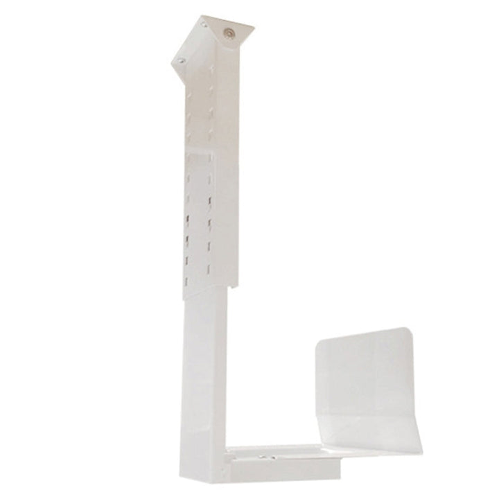 Lisslune | Universal PC Case Holder CPU Stand Hanging Adjustable Computer Mainframe Host Bracket, 300-500mm height adjustable, 145-235mm width adjustable (White)