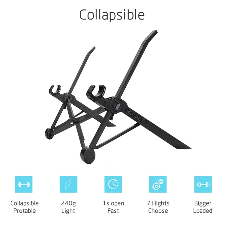 Lisslune | NEXSTAND Portable Adjustable Foldable Table Stand for Laptop / Notebook, Suitable for: More than 11.6 inches (Black)