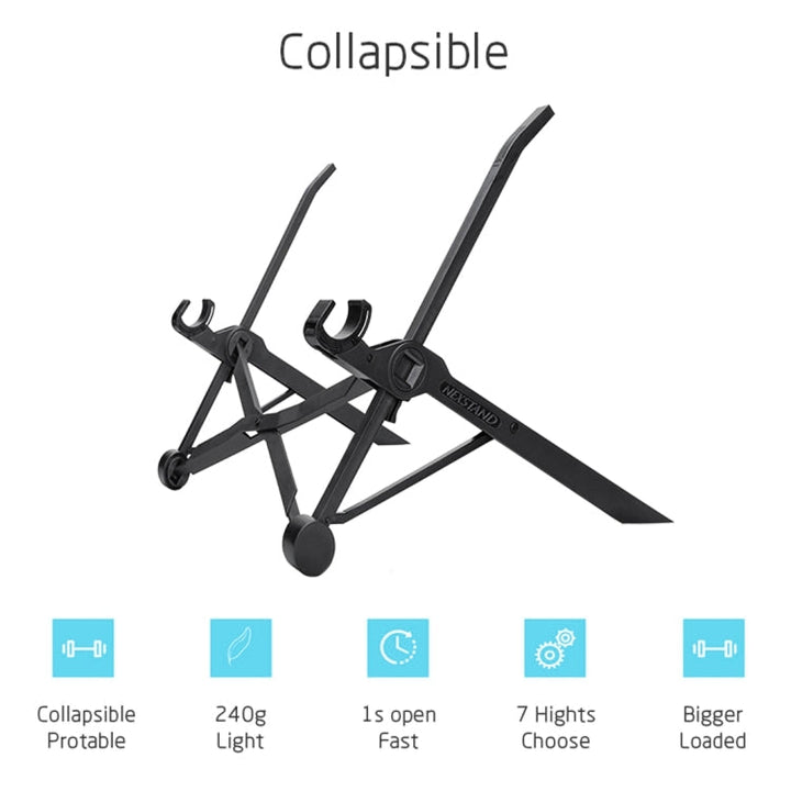 Lisslune | NEXSTAND Portable Adjustable Foldable Table Stand for Laptop / Notebook, Suitable for: More than 11.6 inches (Black)