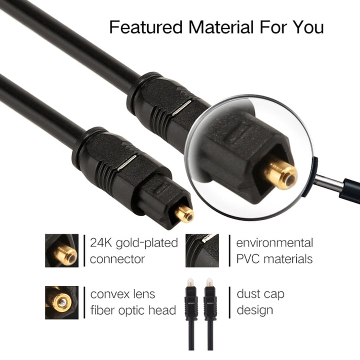 Lisslune | EMK 30m OD4.0mm Toslink Plug to Plug Digital Optical Audio Cable
