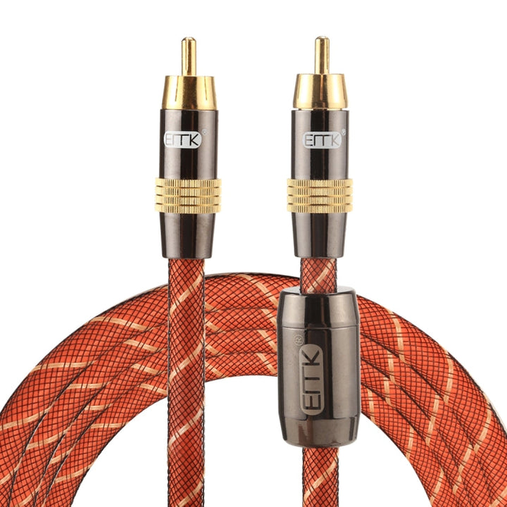 Lisslune | EMK TZ/A 2m OD8.0mm gold-plated metal head RCA to RCA plug digital coaxial interconnect cable audio / video RCA cable