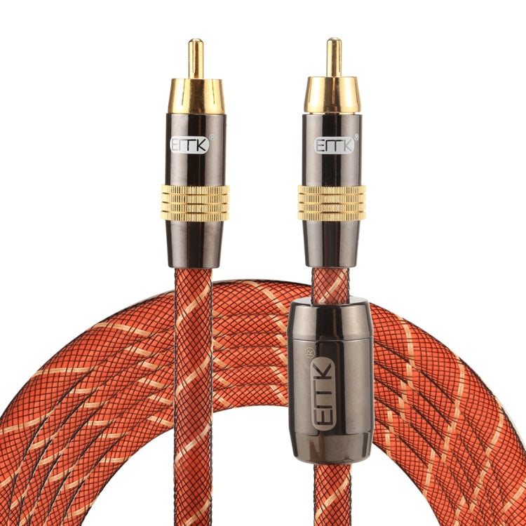 Lisslune | EMK TZ/A 3m OD8.0mm gold-plated metal head RCA to RCA connector digital coaxial connection cable audio / video RCA cable
